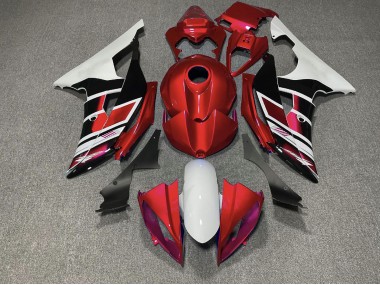 Outlet 2008-2016 Yamaha R6 Motorcycle Fairings - Red Black and White OEM Style