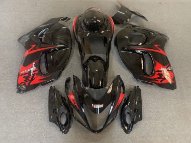 Outlet 2008-2019 Suzuki GSXR 1300 Motorcycle Fairings - Gloss Black with Red logos