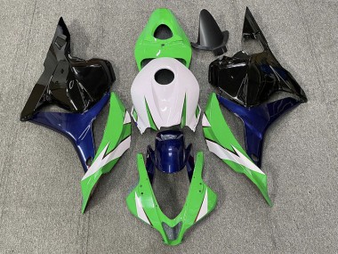 Outlet 2009-2012 Honda CBR600RR Motorcycle Fairings - Green and White
