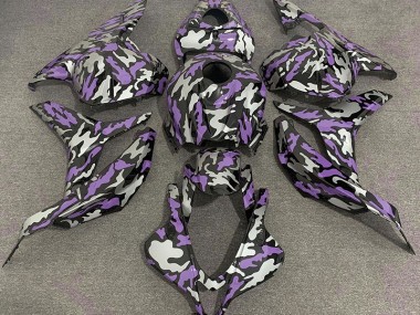 Outlet 2009-2012 Honda CBR600RR Motorcycle Fairings - Purple and Silver Camo