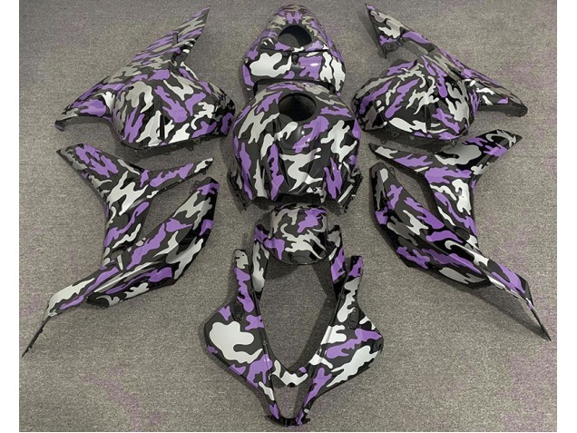 Outlet 2009-2012 Honda CBR600RR Motorcycle Fairings - Purple and Silver Camo