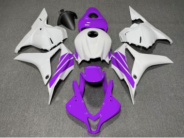 Outlet 2009-2012 Honda CBR600RR Motorcycle Fairings - Purple and White Side Stripe