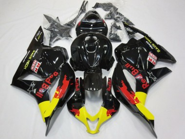 Outlet 2009-2012 Honda CBR600RR Motorcycle Fairings - Red Bull Gloss Black