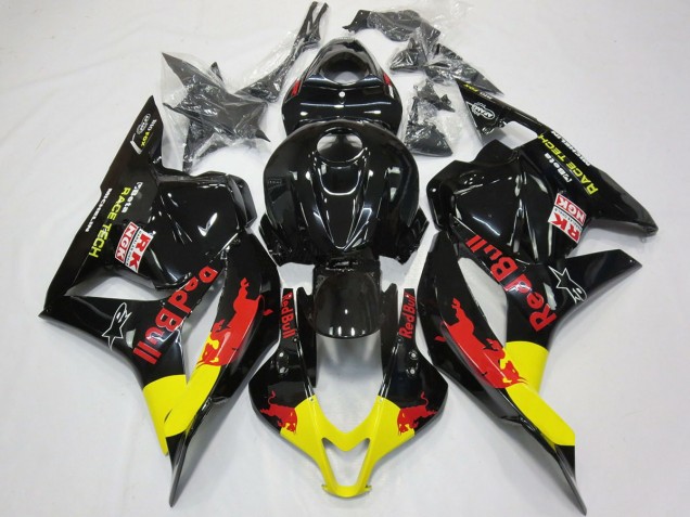 Outlet 2009-2012 Honda CBR600RR Motorcycle Fairings - Red Bull Gloss Black Outlet 2009-2012 Honda CBR600RR Motorcycle Fairings - Red Bull Gloss Black