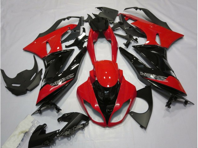 Outlet 2009-2012 Kawasaki ZX6R Motorcycle Fairings - Gloss Red and Black