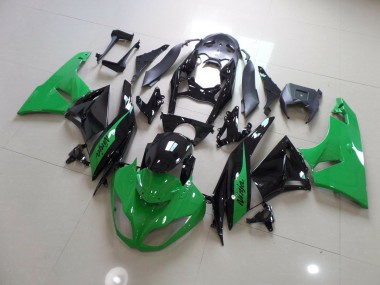 Outlet 2009-2012 Kawasaki ZX6R Motorcycle Fairings - Green Black Ninja
