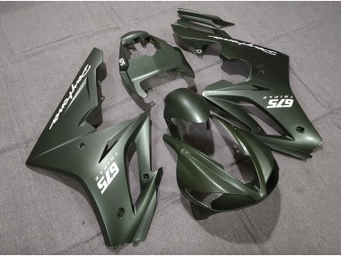 Outlet 2009-2012 Triumph Daytona 675 Motorcycle Fairings - Matte Green White Logos