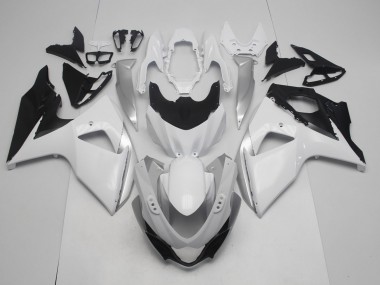 Outlet 2009-2016 Suzuki GSXR 1000 Motorcycle Fairings - Gloss White and Silver
