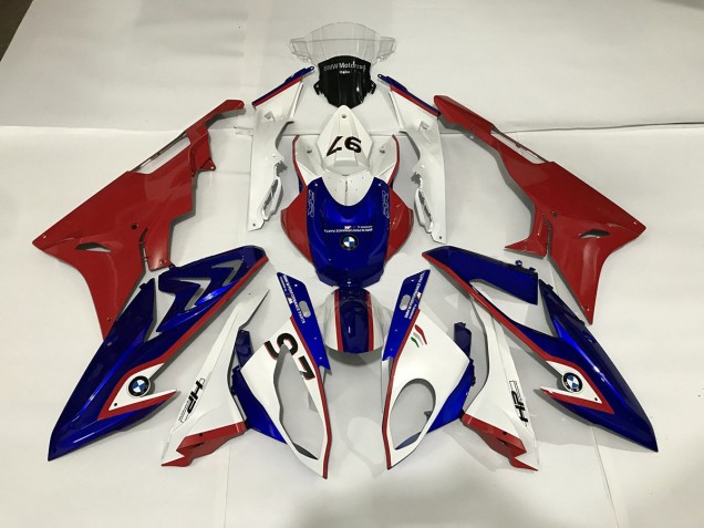 Outlet 2009-2018 BMW S1000RR Motorcycle Fairings - Gloss White / Blue / Red Outlet 2009-2018 BMW S1000RR Motorcycle Fairings - Gloss White / Blue / Red