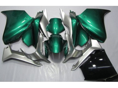 Outlet 2010-2013 Honda VFR1200 Motorcycle Fairings - Seafoam Green and Silver