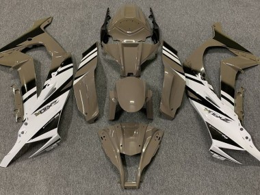 Outlet 2011-2015 Kawasaki ZX10R Motorcycle Fairings - Gloss Brown & White
