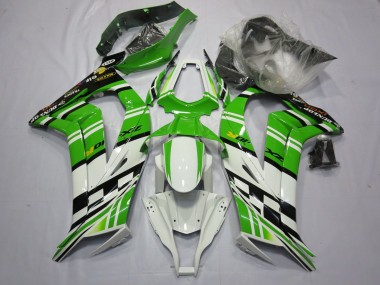 Outlet 2011-2015 Kawasaki ZX10R Motorcycle Fairings - Green White Black