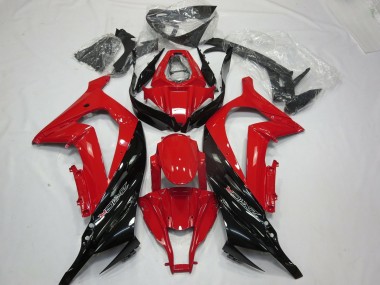 Outlet 2011-2015 Kawasaki ZX10R Motorcycle Fairings - Red Black Gloss