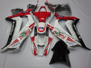 Outlet 2011-2015 Kawasaki ZX10R Motorcycle Fairings - Red White Black Ra
