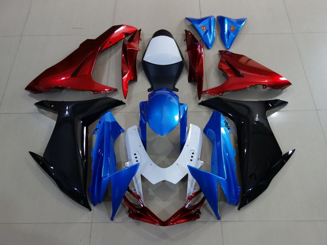 Outlet 2011-2020 Suzuki GSXR 600-750 Motorcycle Fairings - Blue / Black / Red