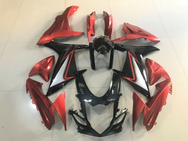 Outlet 2011-2020 Suzuki GSXR 600-750 Motorcycle Fairings - Gloss Black & Vibrant Orange