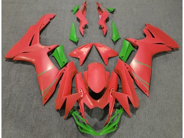 Outlet 2011-2020 Suzuki GSXR 600-750 Motorcycle Fairings - Matte Grapefruit Red & Green