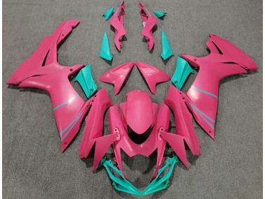 Outlet 2011-2020 Suzuki GSXR 600-750 Motorcycle Fairings - Matte Hot Pink and Teal