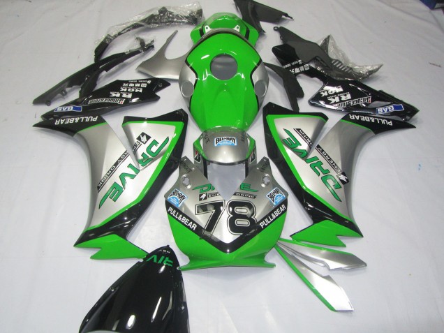 Outlet 2012-2016 Honda CBR1000RR Motorcycle Fairings - Green Silver