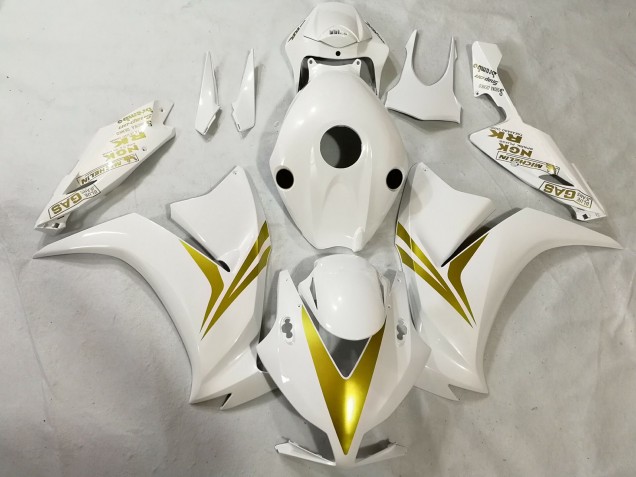 Outlet 2012-2016 Honda CBR1000RR Motorcycle Fairings - White and Gold