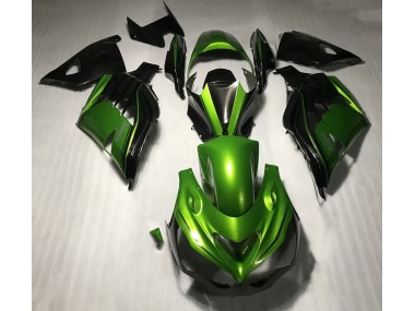 Outlet 2012-2019 Kawasaki ZX14R Motorcycle Fairings - Gloss Green and Black
