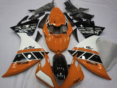 Outlet 2013-2014 Yamaha R1 Motorcycle Fairings - Gloss Orange White and Black