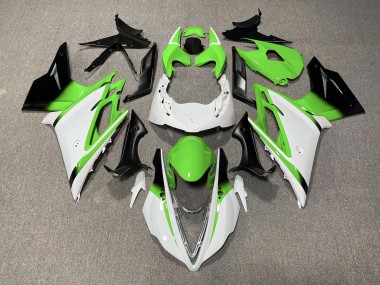 Outlet 2013-2016 Triumph Daytona 675 Motorcycle Fairings - Gloss White and Green