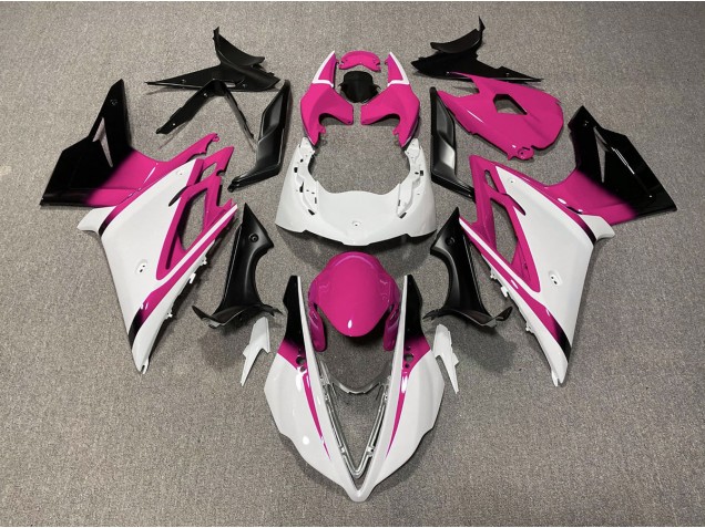 Outlet 2013-2016 Triumph Daytona 675 Motorcycle Fairings - Gloss White and Pink