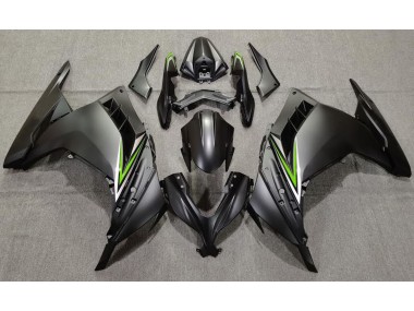 Outlet 2013-2018 Kawasaki Ninja 300 Motorcycle Fairings - Matte Black & Green