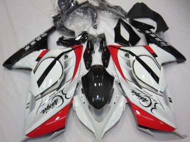 Outlet 2013-2018 Kawasaki Ninja 300 Motorcycle Fairings - Red and White