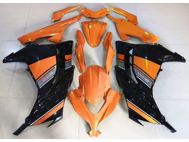 Outlet 2013-2018 Kawasaki Ninja 300 Motorcycle Fairings - Sunrise Orange and Black Outlet 2013-2018 Kawasaki Ninja 300 Motorcycle Fairings - Sunrise Orange and Black
