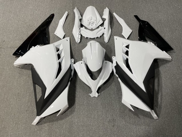 Outlet 2013-2018 Kawasaki Ninja 300 Motorcycle Fairings - White and Black Sharp Gloss Outlet 2013-2018 Kawasaki Ninja 300 Motorcycle Fairings - White and Black Sharp Gloss