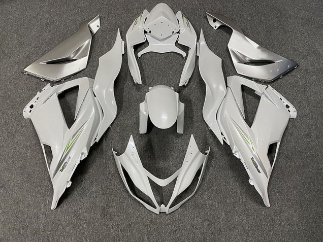 Outlet 2013-2018 Kawasaki ZX6R Motorcycle Fairings - Pearl White