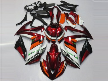 Outlet 2015-2018 Yamaha R3 Motorcycle Fairings - Orange and Maroon