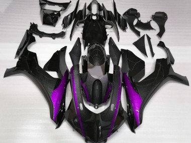 Outlet 2015-2019 Yamaha R1 Motorcycle Fairings - Carbon Fiber Style & Purple
