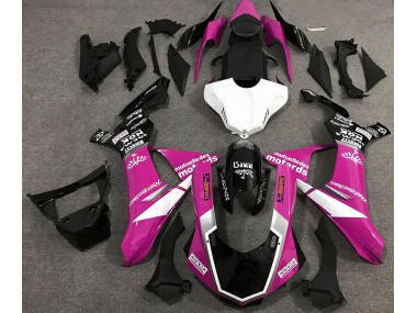 Outlet 2015-2019 Yamaha R1 Motorcycle Fairings - Gloss Pink Logo Style
