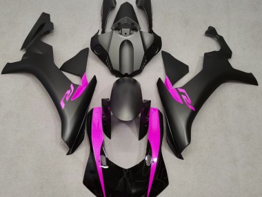 Outlet 2015-2019 Yamaha R1 Motorcycle Fairings - Matte Black & Pink