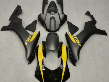 Outlet 2015-2019 Yamaha R1 Motorcycle Fairings - Matte Black & Yellow