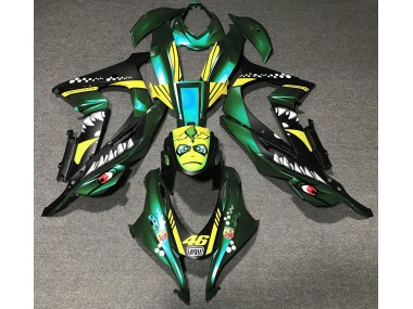 Outlet 2016-2019 Kawasaki ZX10R Motorcycle Fairings - Forest Green Shark