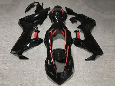 Outlet 2017-2019 Honda CBR1000RR Motorcycle Fairings - Gloss Black W Red Lining