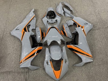 Outlet 2017-2019 Honda CBR1000RR Motorcycle Fairings - Nardo with Orange Stripes