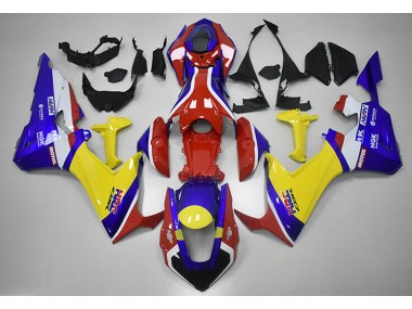 Outlet 2017-2019 Honda CBR1000RR Motorcycle Fairings - Red Blue and Yellow HRC