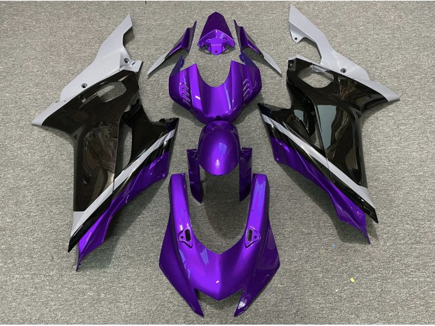 Outlet 2017-2019 Yamaha R6 Motorcycle Fairings - Cement Black and Purple