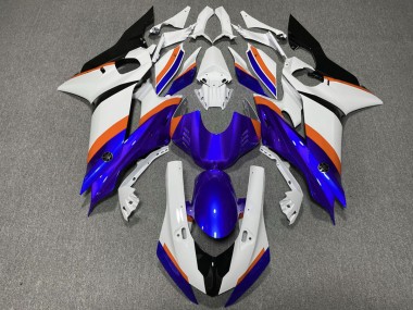 Outlet 2017-2019 Yamaha R6 Motorcycle Fairings - Deep Blue and Orange