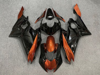 Outlet 2017-2019 Yamaha R6 Motorcycle Fairings - Gloss Black & Burnt Orange