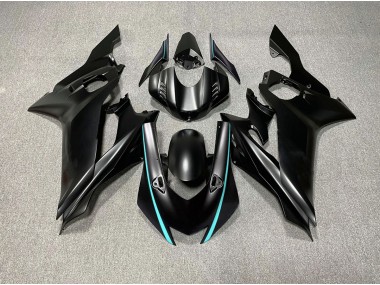 Outlet 2017-2019 Yamaha R6 Motorcycle Fairings - Matte Black & Teal Accents