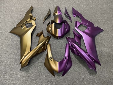Outlet 2017-2019 Yamaha R6 Motorcycle Fairings - Tan and Purple Split