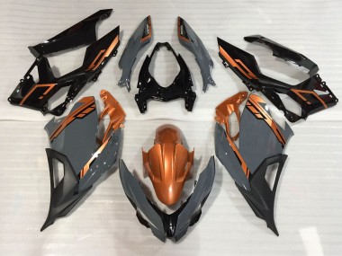 Outlet 2018-2020 Kawasaki Ninja 400 Motorcycle Fairings - Nardo Gray and Orange