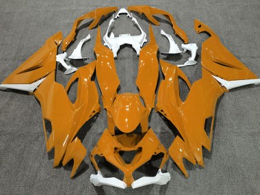 Outlet 2019-2020 Kawasaki ZX6R Motorcycle Fairings - Gloss Orange & White