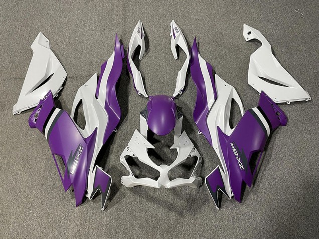 Outlet 2019-2020 Kawasaki ZX6R Motorcycle Fairings - Matte Purple and White Outlet 2019-2020 Kawasaki ZX6R Motorcycle Fairings - Matte Purple and White